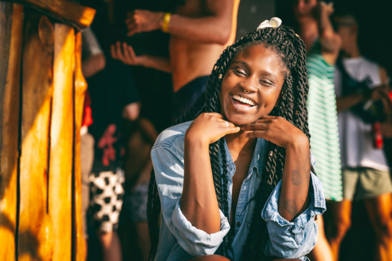 Young woman smiling